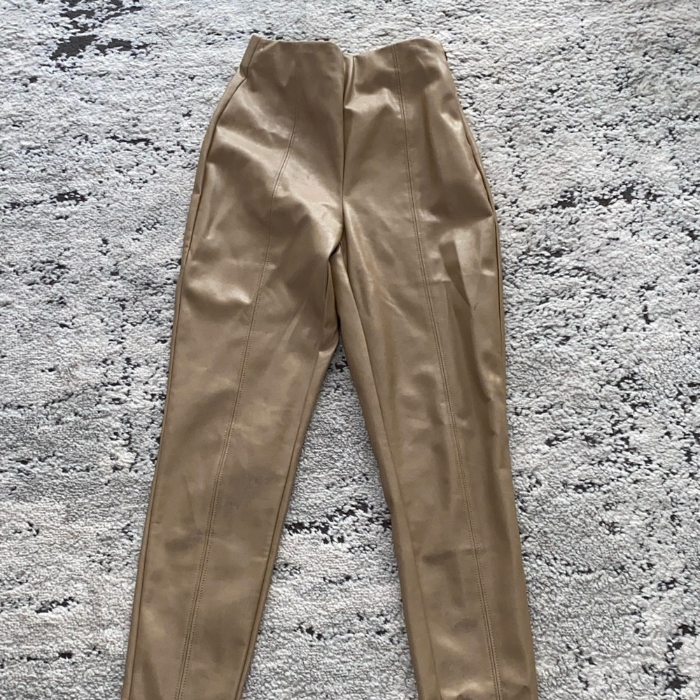Babaton leather leggings